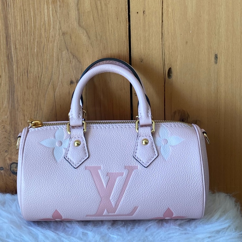 Louis Vuitton Papillon BB Monogram Empreinte Leather in Pastel Light Pink - Picture 3 of 15